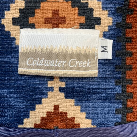 Vintage 90s Coldwater Creek Southwestern Tapestry Vest Concho Buttons Medium - Picture 8 of 10